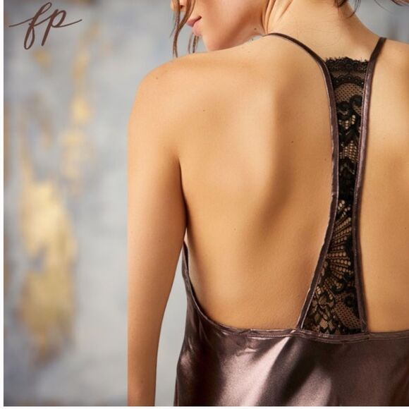 FREE PEOPLE Sunset Shimmer Sleeveless Racerback Midi Slip Dress - Picture 12 of 16